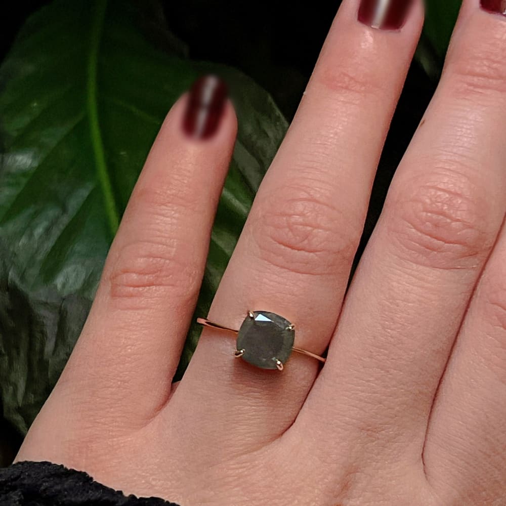 The Asher - Raw Salt and Pepper Diamond (DS039) Rings Handmade Handcrafted