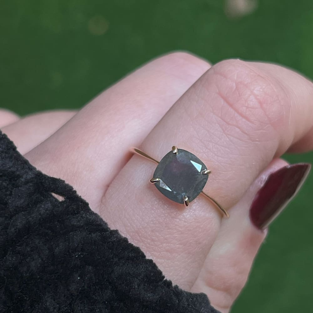 The Asher - Raw Salt and Pepper Diamond (DS039) Rings Handmade Handcrafted