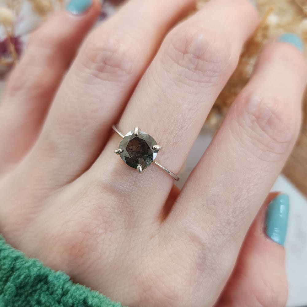 the Asher - Natural Salt and Pepper Diamond (DS044) Rings Handmade Handcrafted