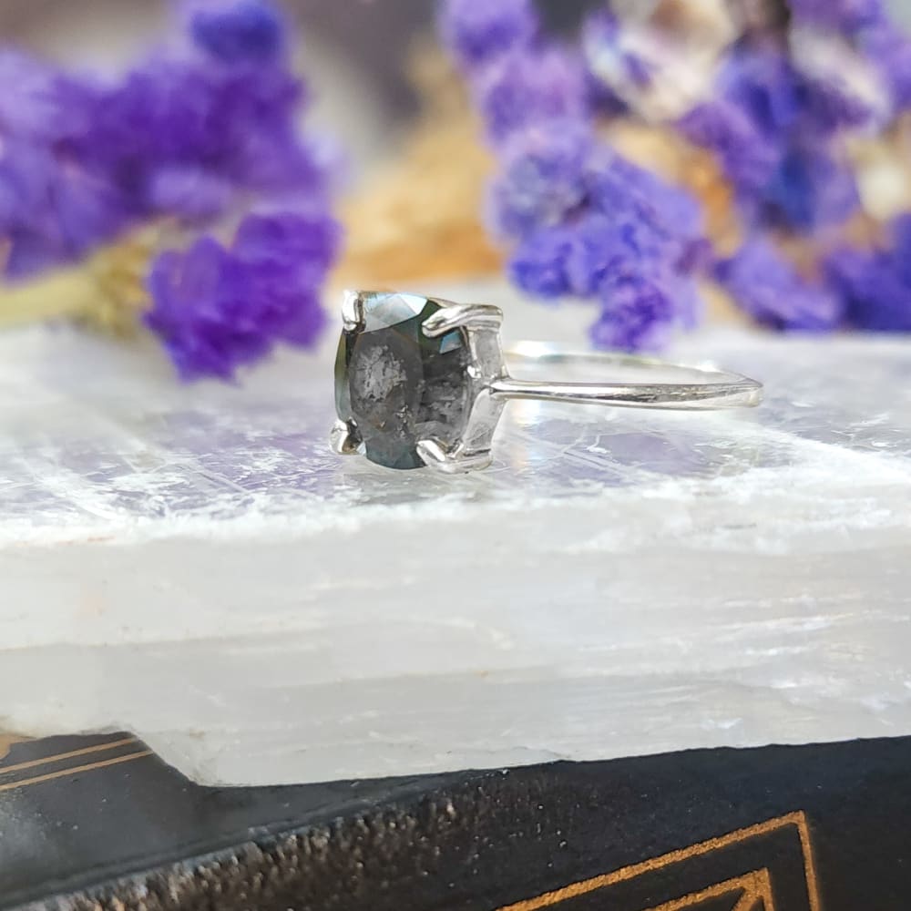 the Asher - Natural Salt and Pepper Diamond (DS044) Rings Handmade Handcrafted