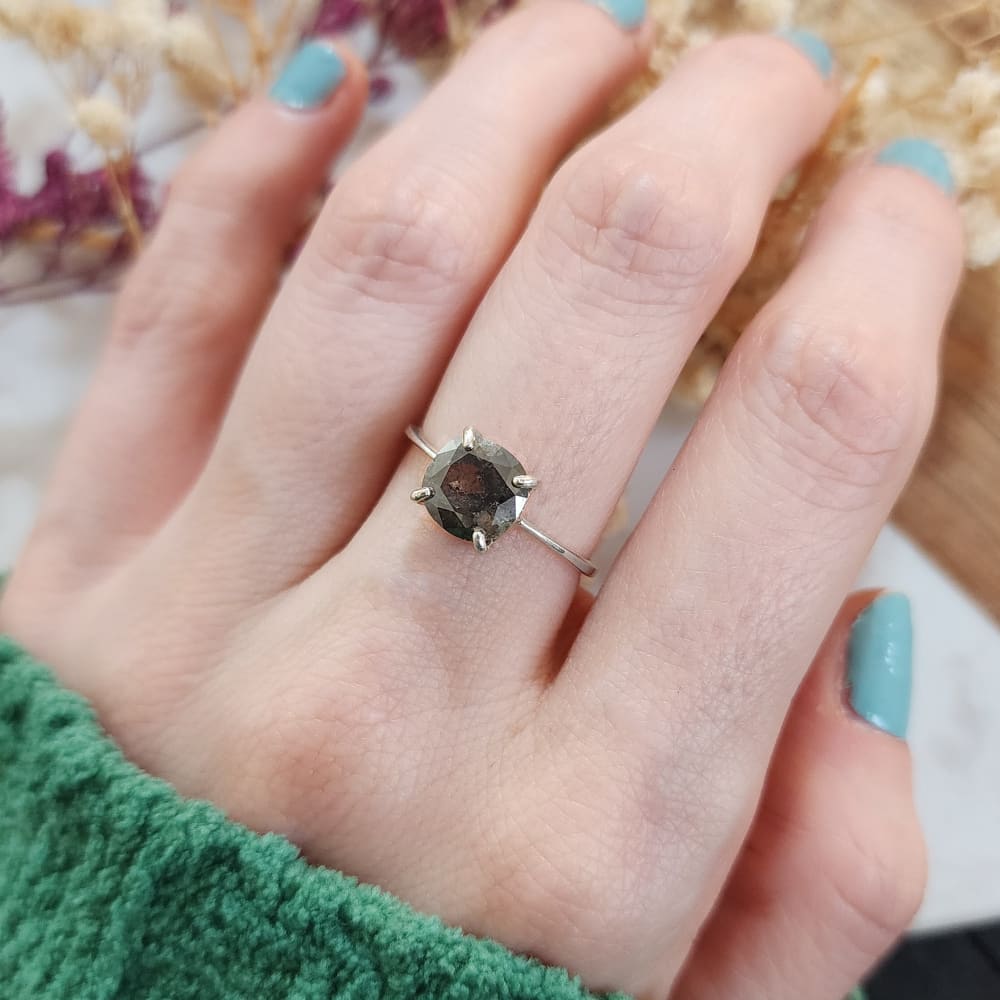the Asher - Natural Salt and Pepper Diamond (DS044) Rings Handmade Handcrafted