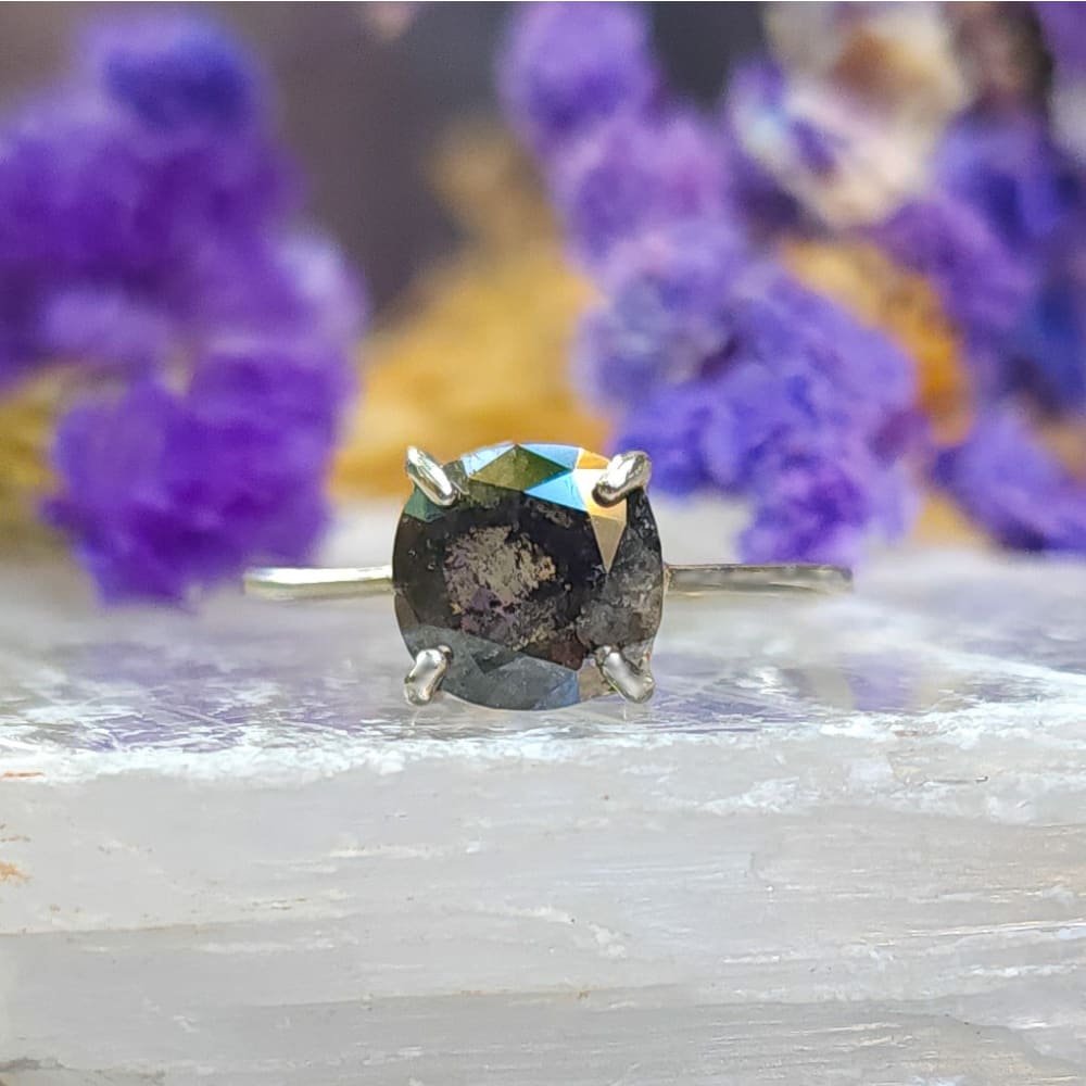the Asher - Natural Salt and Pepper Diamond (DS044) Rings Handmade Handcrafted