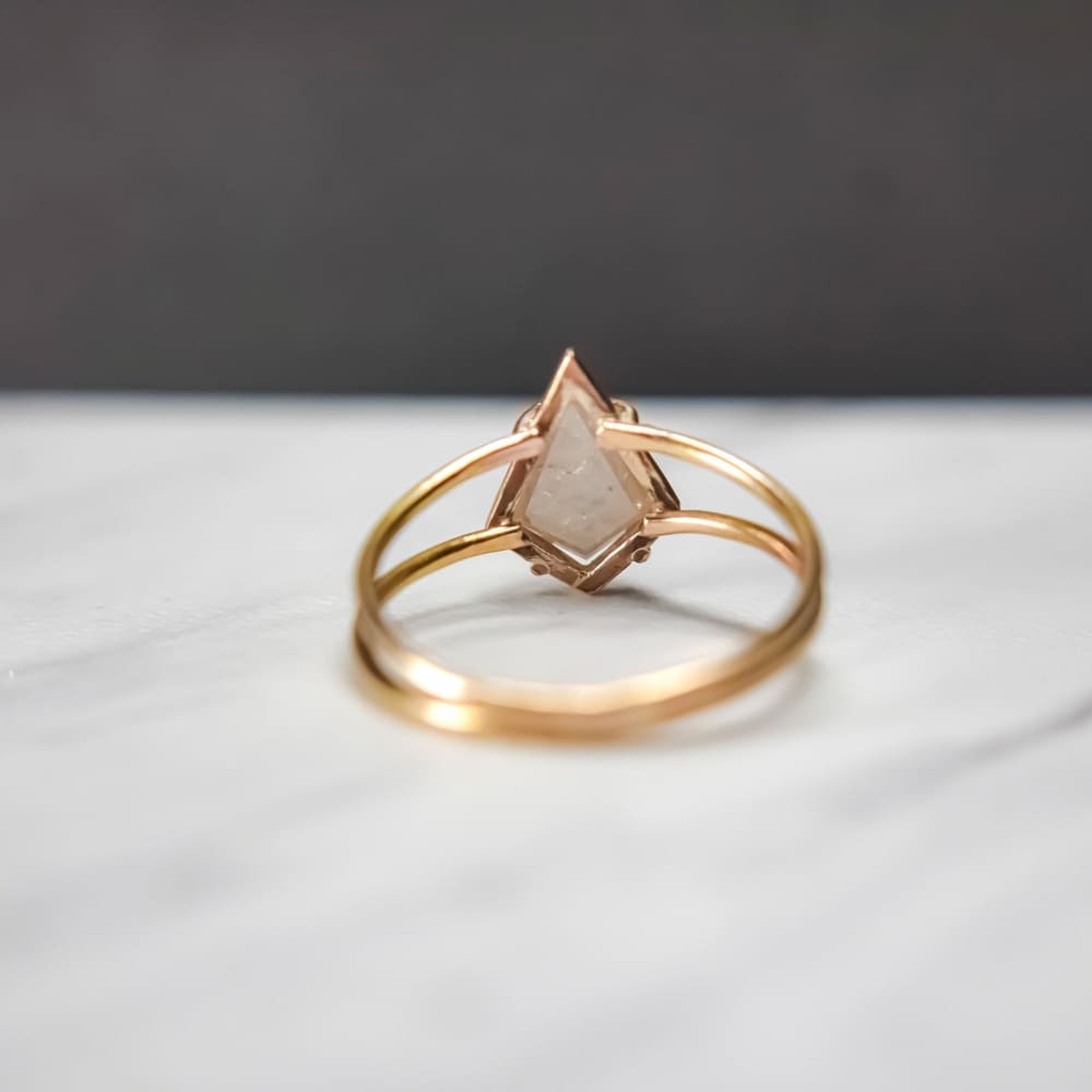 The Asher - Raw Salt and Pepper Diamond Kite (DK004) Rings Handmade Handcrafted