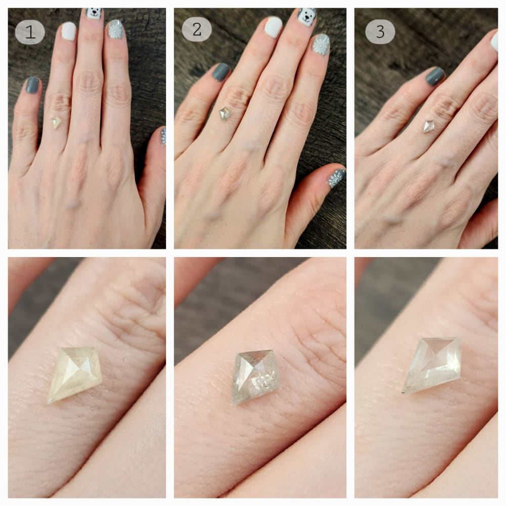 The Asher - Raw Salt and Pepper Diamond Kite (DK004) Rings Handmade Handcrafted