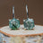 The Ashera - Hexagon Natural Moss Agate Dangle Earrings Earrings Handmade Handcrafted