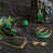 The Ashera - Natural Emerald Dangle Earrings Earrings Handmade Handcrafted