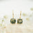 The Ashera - Natural Moss Agate Dangle Earrings Earrings Handmade Handcrafted