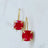 The Ashera - Natural Ruby Dangle Earrings Earrings Handmade Handcrafted