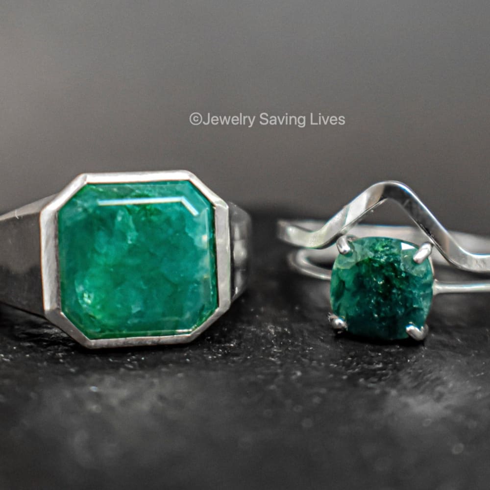 The Ashford - Natural Emerald Rings Handmade Handcrafted