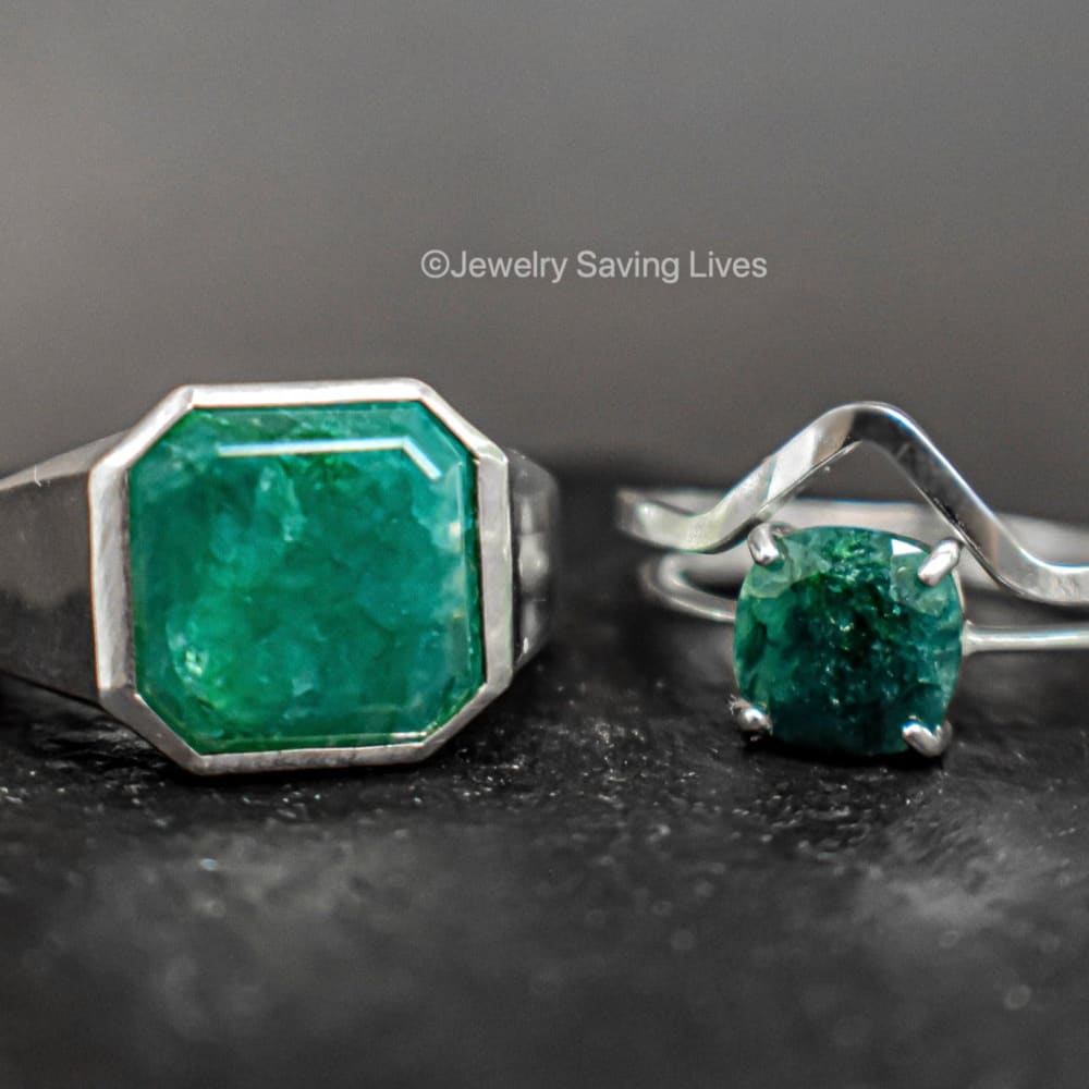 The Ashford - Natural Emerald Rings Handmade Handcrafted