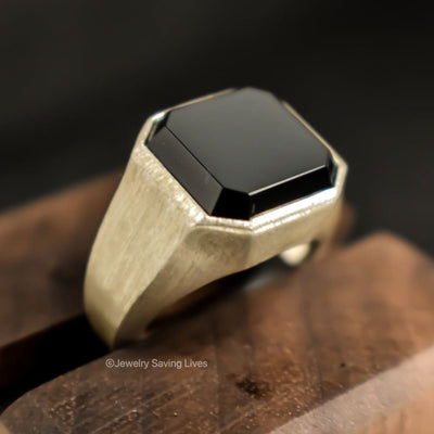 The Ashford - Natural Onyx Rings Handmade Handcrafted