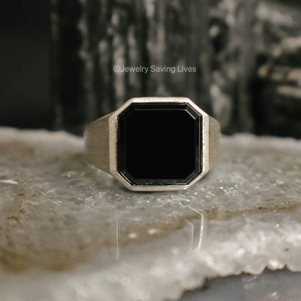 The Ashford - Natural Onyx Rings Handmade Handcrafted