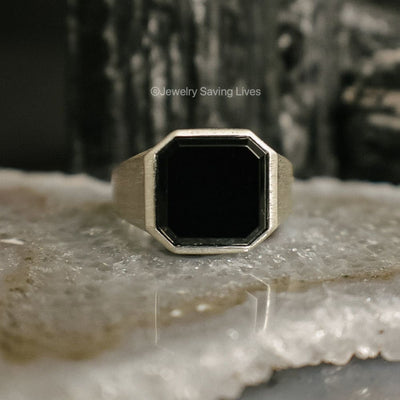 The Ashford - Natural Onyx Rings Handmade Handcrafted