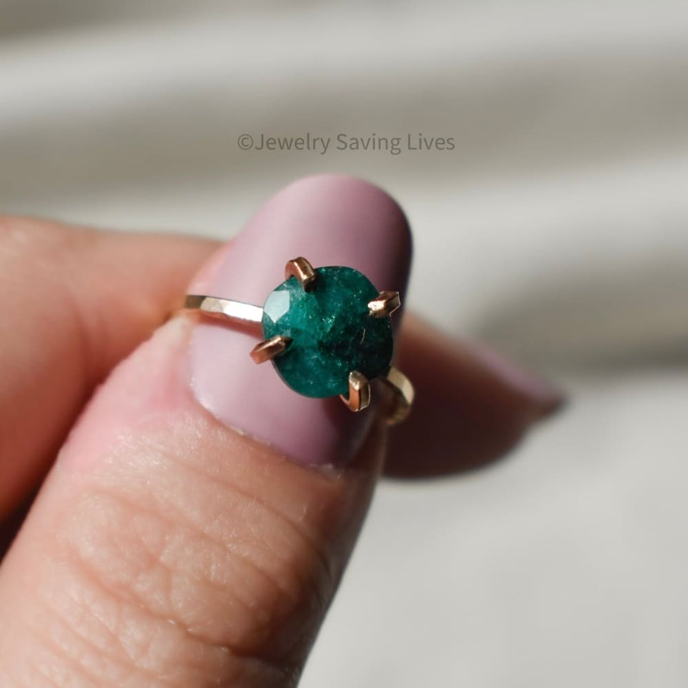 The Ashley - Natural Emerald Handmade Handcrafted