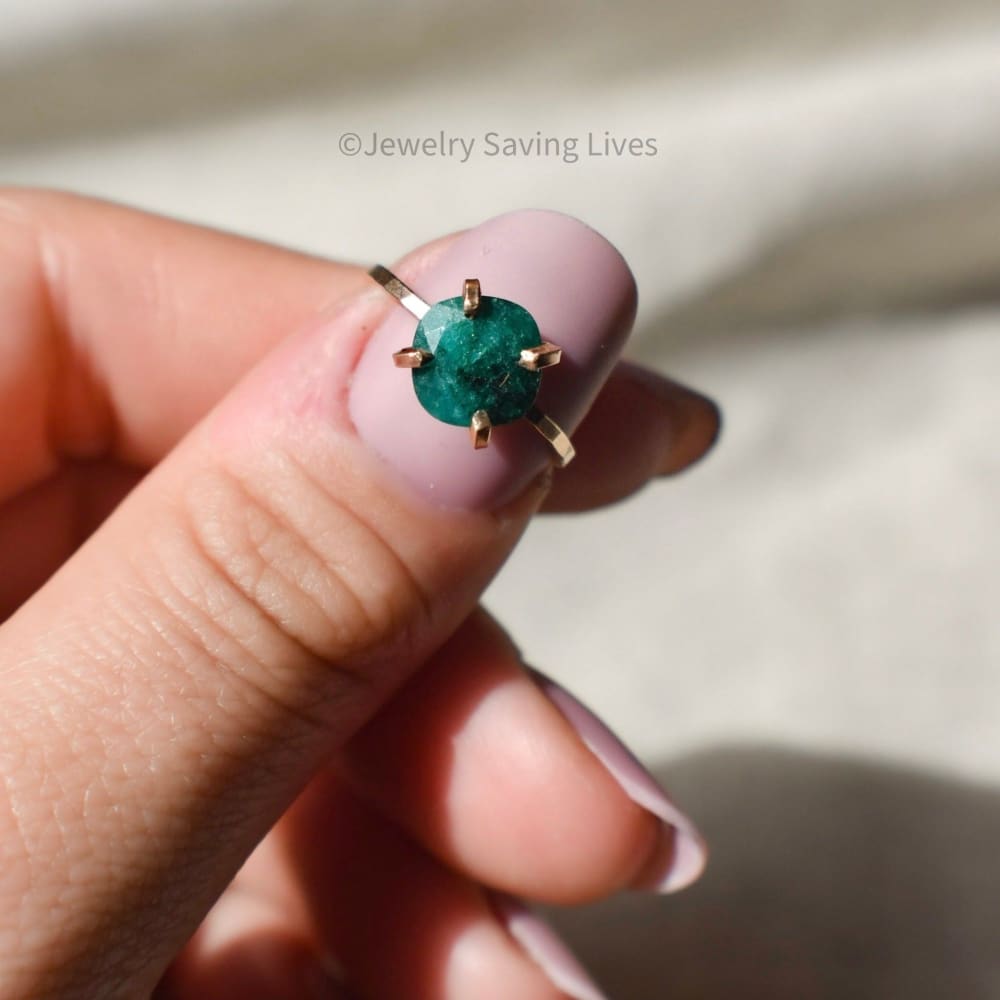 The Ashley - Natural Emerald Handmade Handcrafted