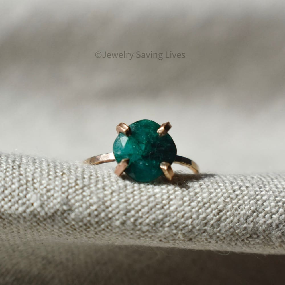 The Ashley - Natural Emerald Handmade Handcrafted