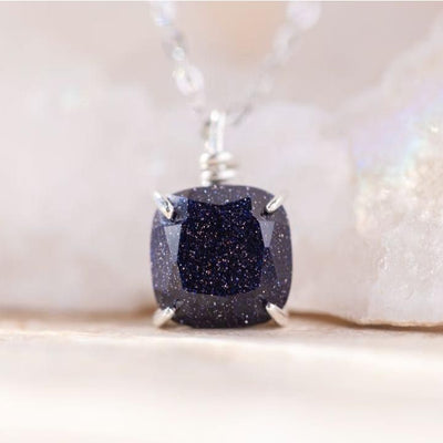 The Ashlynn - Blue Sandstone Necklace Necklaces Handmade Handcrafted