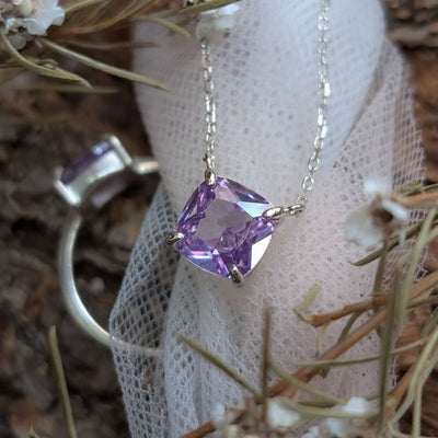 The Ashlynn - Brilliant Lavender Amethyst Necklace Necklaces Handmade Handcrafted