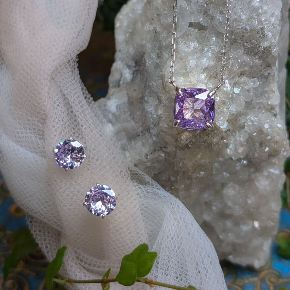 The Ashlynn - Brilliant Lavender Amethyst Necklace Necklaces Handmade Handcrafted