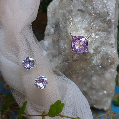 The Ashlynn - Brilliant Lavender Amethyst Necklace Necklaces Handmade Handcrafted