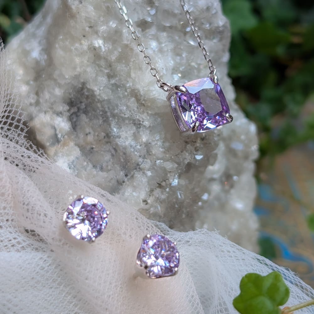The Ashlynn - Brilliant Lavender Amethyst Necklace Necklaces Handmade Handcrafted