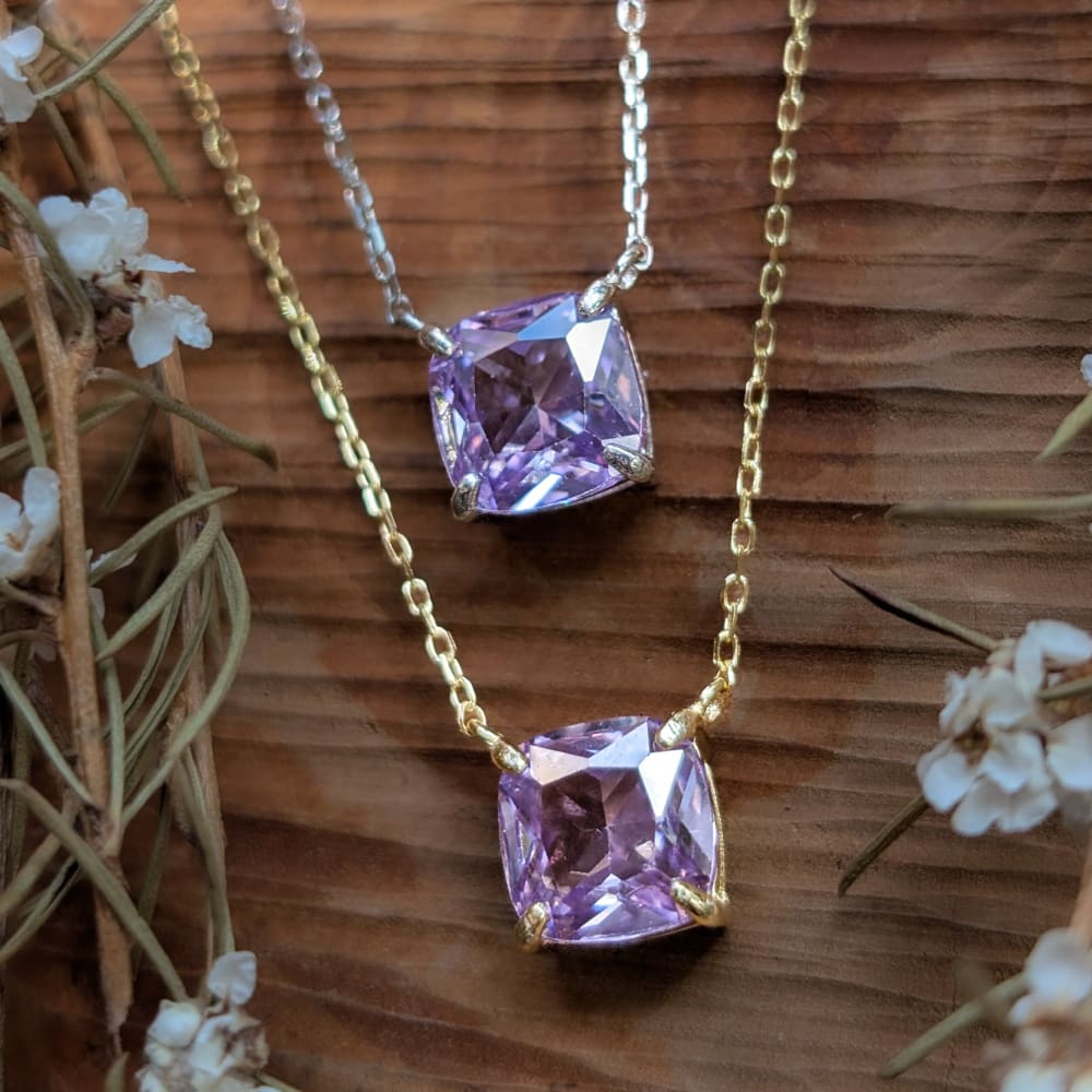 The Ashlynn - Brilliant Lavender Amethyst Necklace Necklaces Handmade Handcrafted