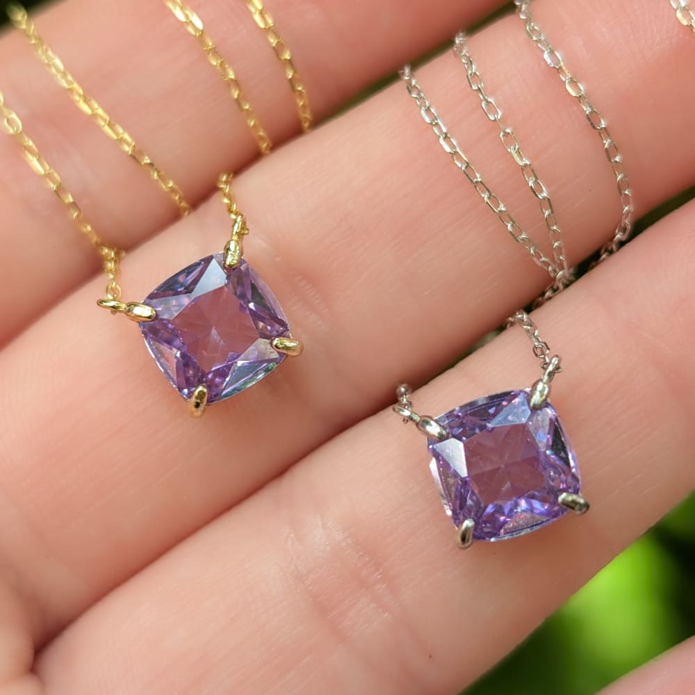 The Ashlynn - Brilliant Lavender Amethyst Necklace Necklaces Handmade Handcrafted
