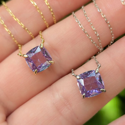 The Ashlynn - Brilliant Lavender Amethyst Necklace Necklaces Handmade Handcrafted