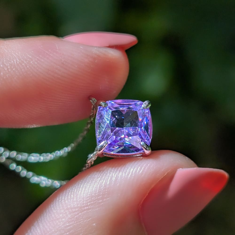 The Ashlynn - Brilliant Lavender Amethyst Necklace Necklaces Handmade Handcrafted