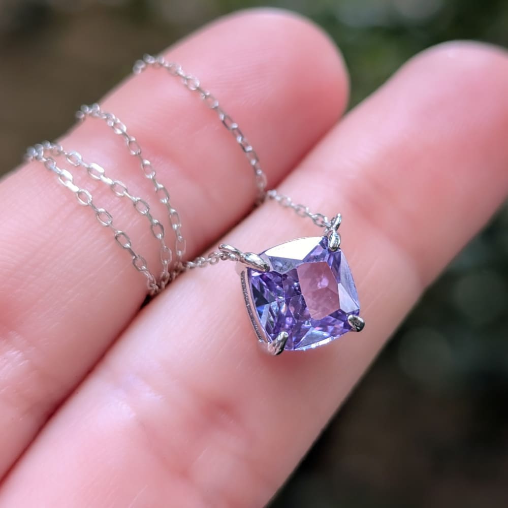 The Ashlynn - Brilliant Lavender Amethyst Necklace Necklaces Handmade Handcrafted