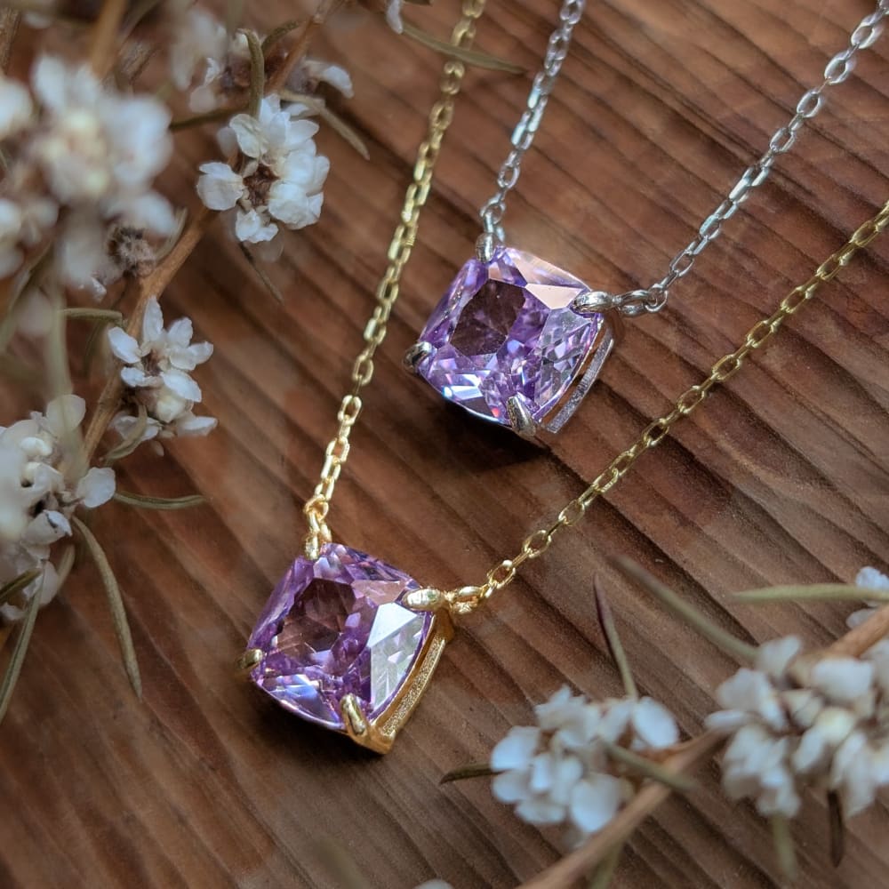 The Ashlynn - Brilliant Lavender Amethyst Necklace Necklaces Handmade Handcrafted