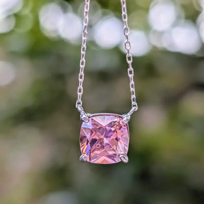 The Ashlynn - Brilliant Pink Tourmaline Necklace Necklaces Handmade Handcrafted