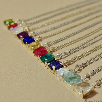 The Ashlynn Custom - Birthstone Family Necklace Necklaces Handmade Handcrafted