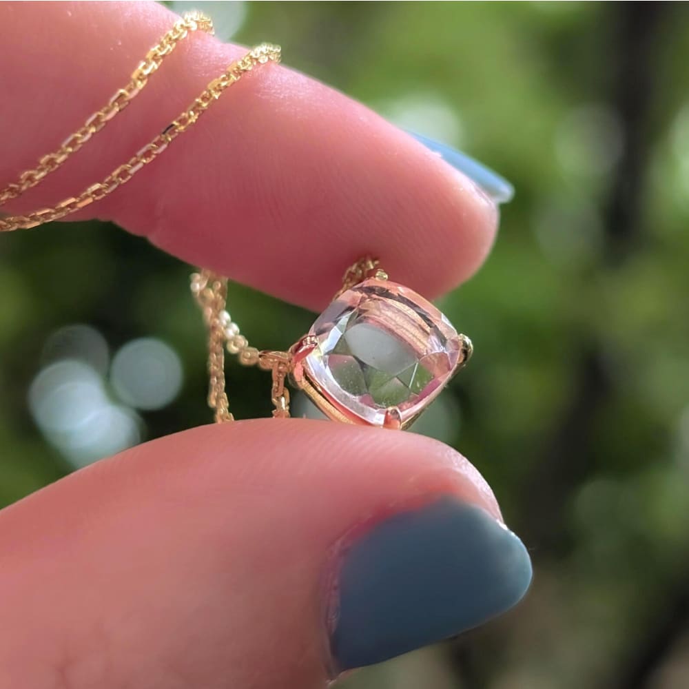 The Ashlynn- Moissanite Necklace Necklaces Handmade Handcrafted
