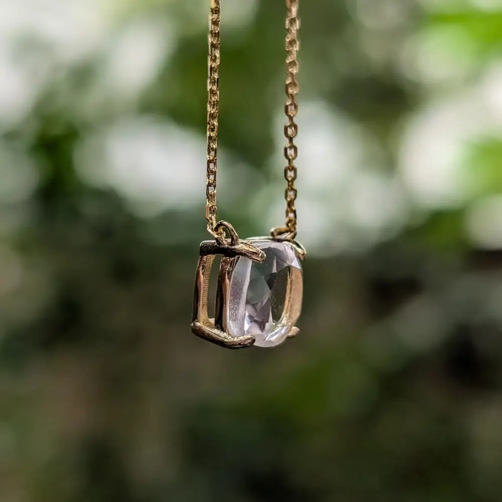 The Ashlynn- Moissanite Necklace Necklaces Handmade Handcrafted
