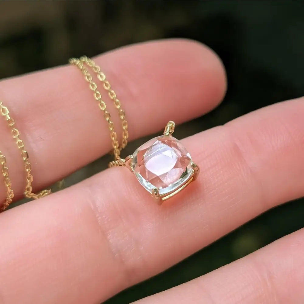 The Ashlynn- Moissanite Necklace Necklaces Handmade Handcrafted