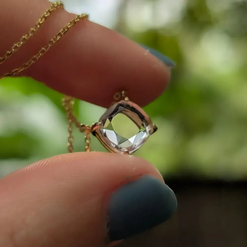 The Ashlynn- Moissanite Necklace Necklaces Handmade Handcrafted