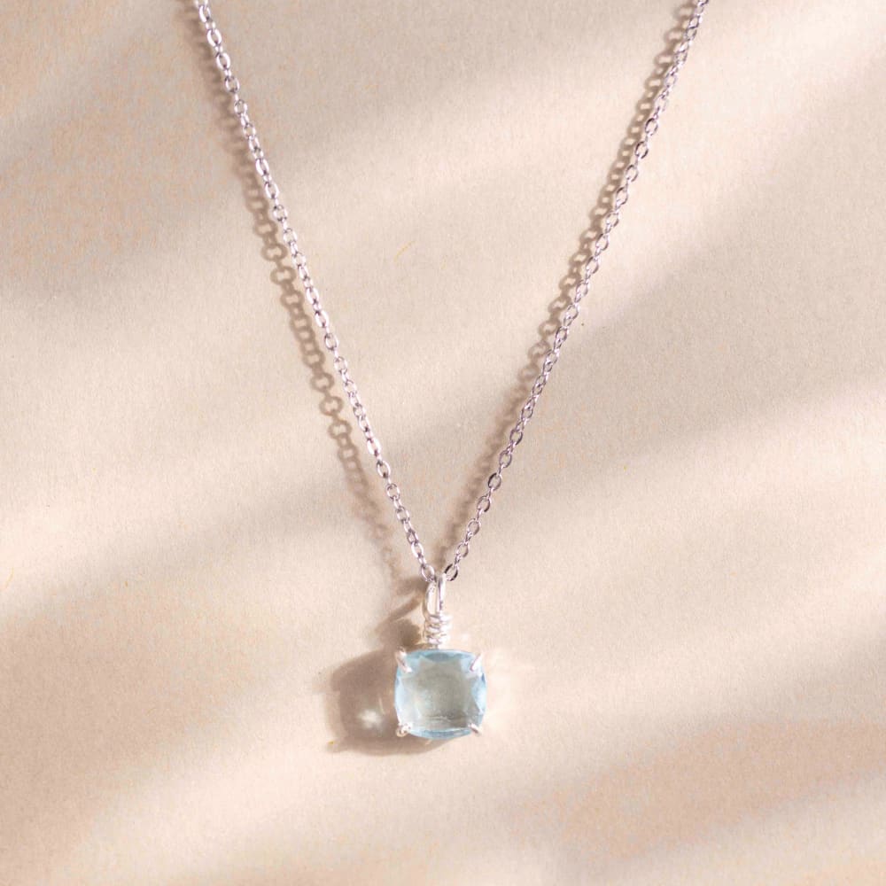 The Ashlynn - Natural Aquamarine Necklace Necklaces Handmade Handcrafted