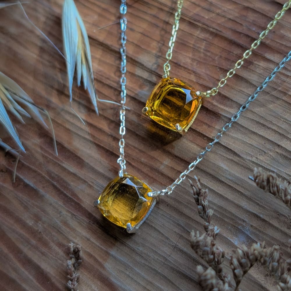 The Ashlynn - Natural Citrine Necklace Necklaces Handmade Handcrafted