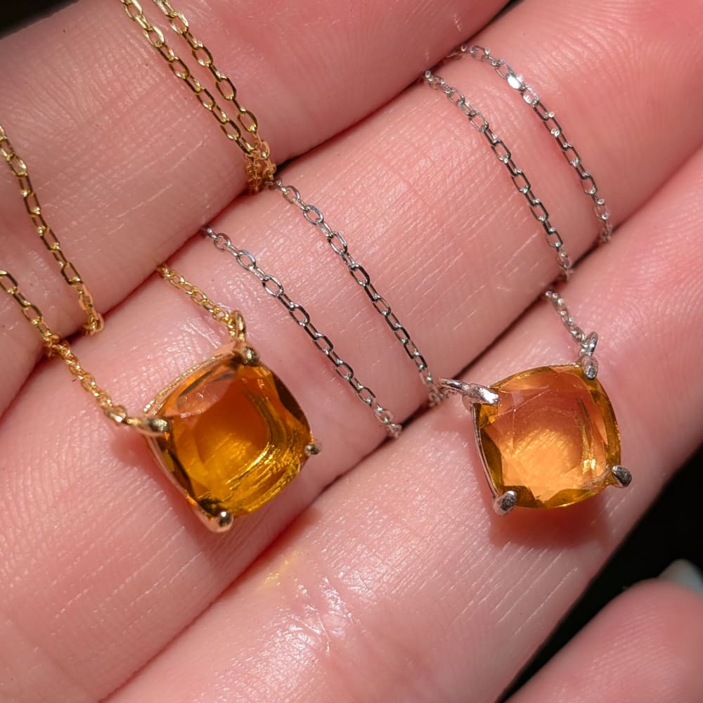 The Ashlynn - Natural Citrine Necklace Necklaces Handmade Handcrafted