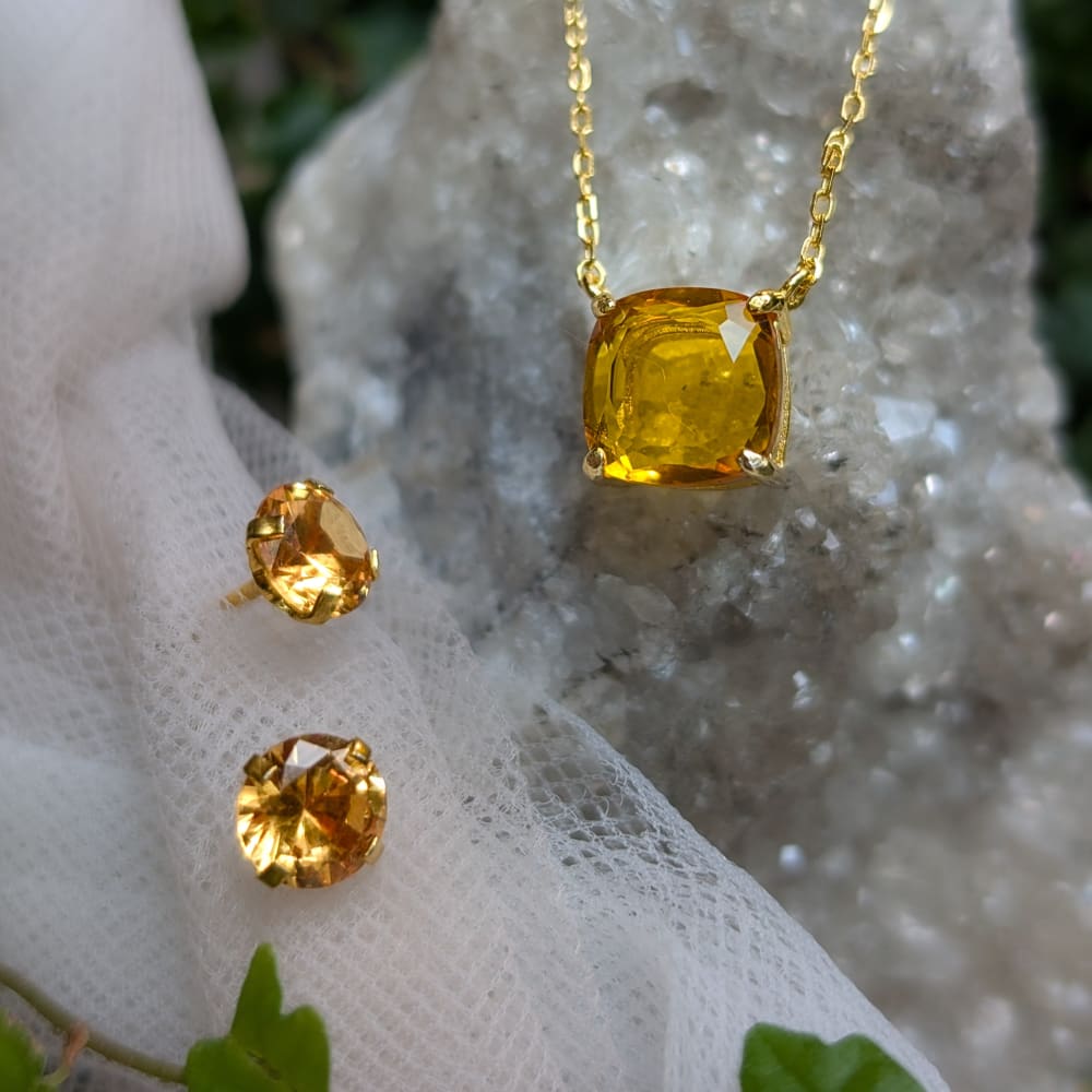 The Ashlynn - Natural Citrine Necklace Necklaces Handmade Handcrafted