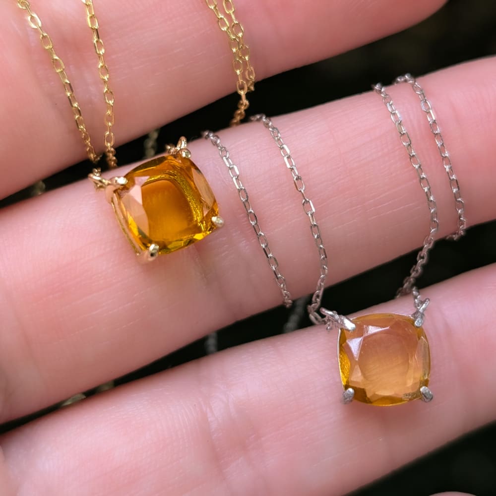 The Ashlynn - Natural Citrine Necklace Necklaces Handmade Handcrafted