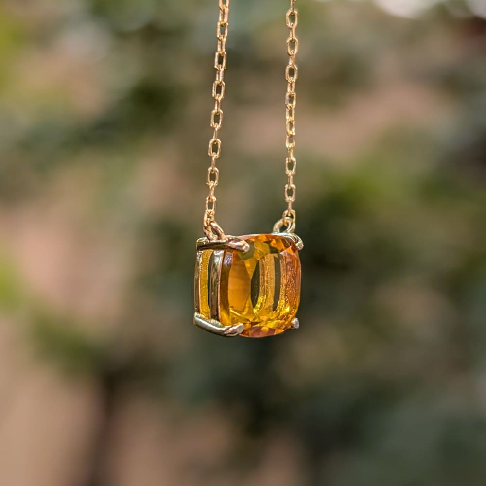 The Ashlynn - Natural Citrine Necklace Necklaces Handmade Handcrafted