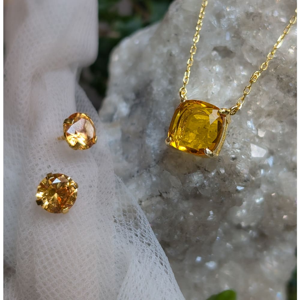 The Ashlynn - Natural Citrine Necklace Necklaces Handmade Handcrafted