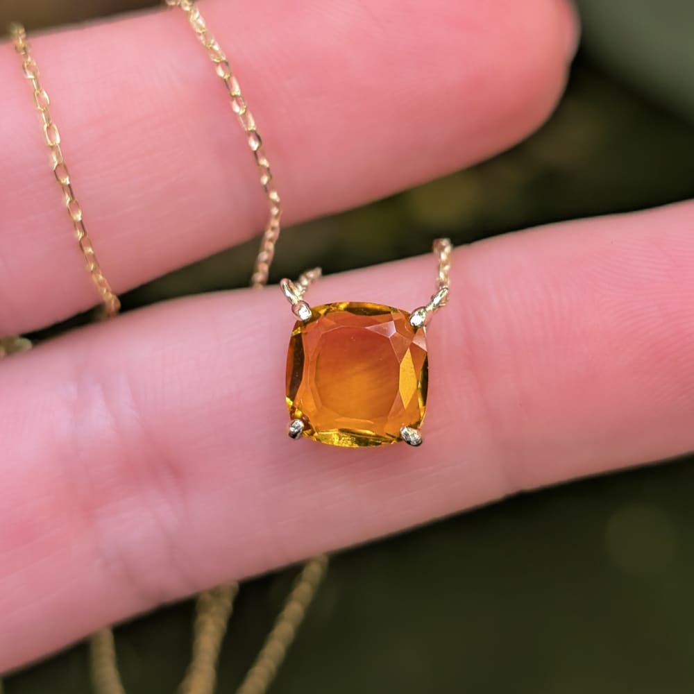 The Ashlynn - Natural Citrine Necklace Necklaces Handmade Handcrafted