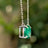 The Ashlynn - Natural Emerald Necklace Necklaces Handmade Handcrafted
