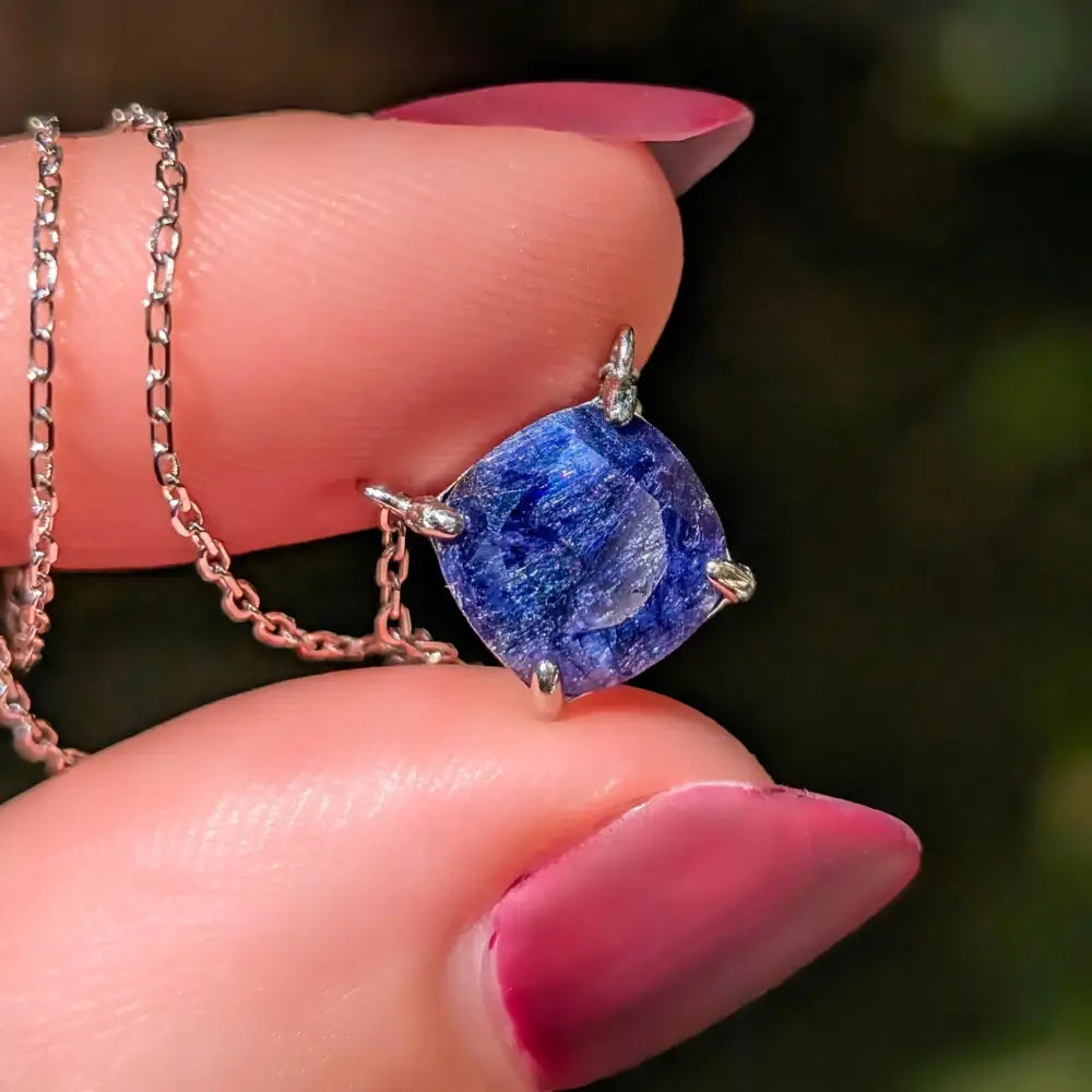 The Ashlynn - Natural Sapphire Necklace Necklaces Handmade Handcrafted