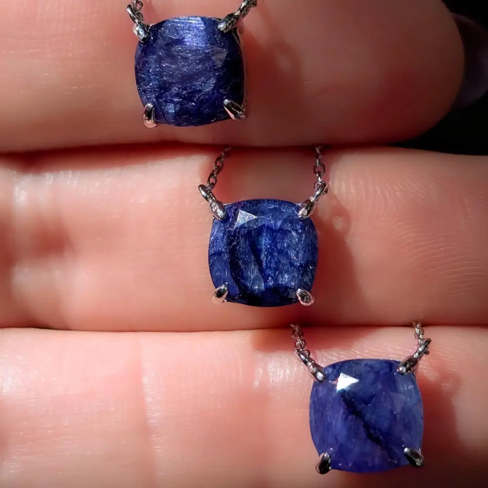 The Ashlynn - Natural Sapphire Necklace Necklaces Handmade Handcrafted