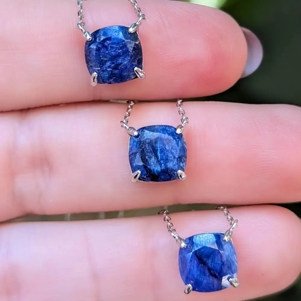 The Ashlynn - Natural Sapphire Necklace Necklaces Handmade Handcrafted
