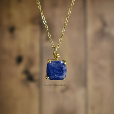 The Ashlynn - Natural Sapphire Necklace Necklaces Handmade Handcrafted